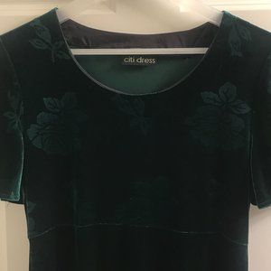 Green Velvet MAXI citi dress SIZE 6